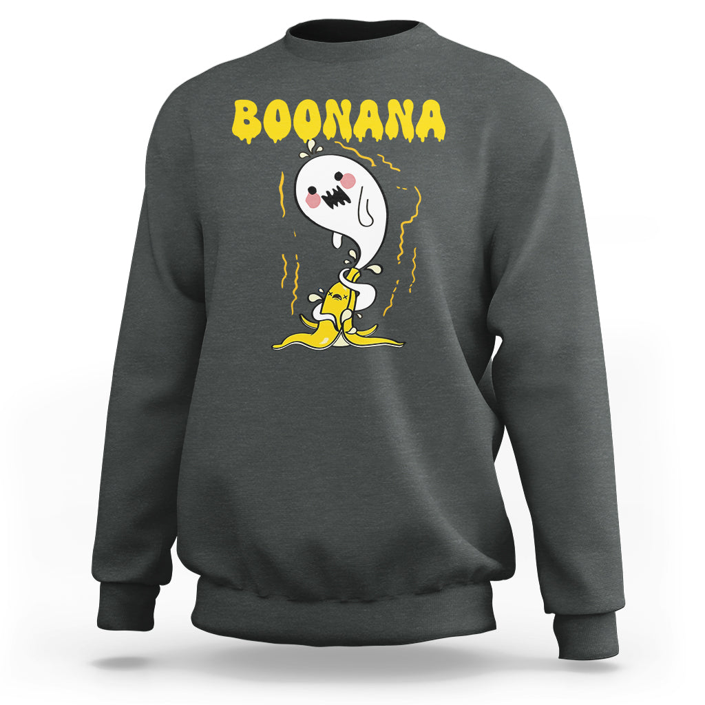 Halloween Sweatshirt Banana Ghost Boonana Cute Costume - Wonder Print Shop