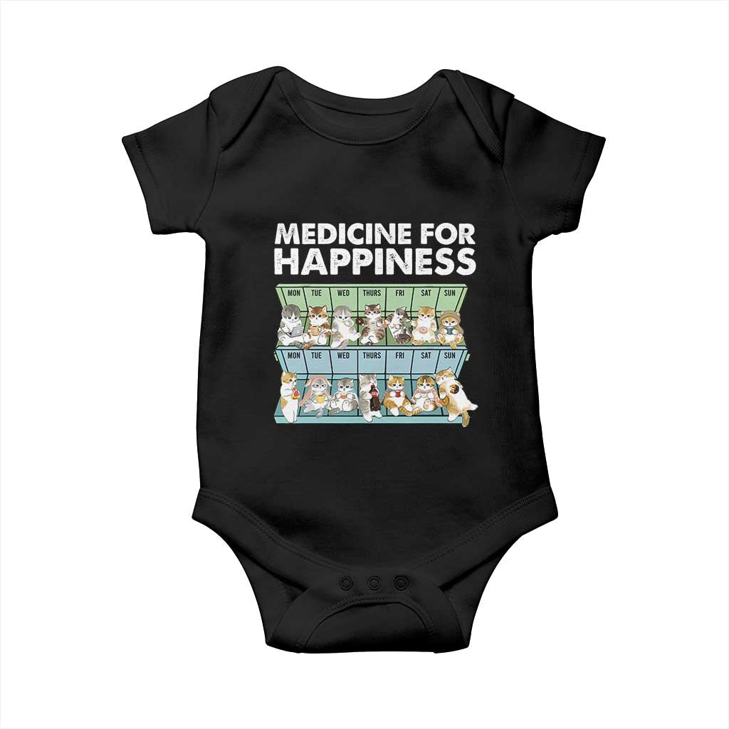 Mental Health Baby Onesie Medicine Fot Happiness Cute Cat