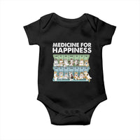 Mental Health Baby Onesie Medicine Fot Happiness Cute Cat