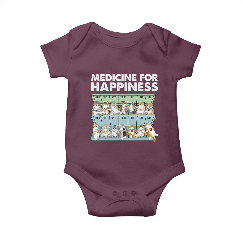 Mental Health Baby Onesie Medicine Fot Happiness Cute Cat