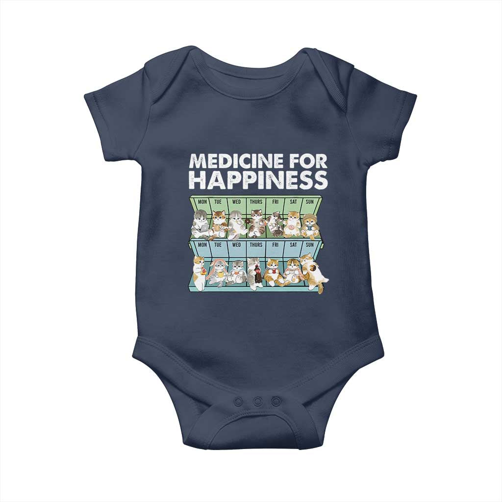 Mental Health Baby Onesie Medicine Fot Happiness Cute Cat
