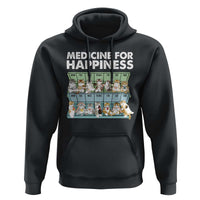 Mental Health Hoodie Medicine Fot Happiness Cute Cat