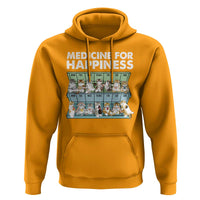 Mental Health Hoodie Medicine Fot Happiness Cute Cat