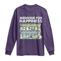 Mental Health Long Sleeve Shirt Medicine Fot Happiness Cute Cat