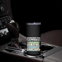 Mental Health Skinny Tumbler Medicine Fot Happiness Cute Cat