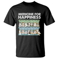 Mental Health T Shirt Medicine Fot Happiness Cute Cat