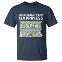 Mental Health T Shirt Medicine Fot Happiness Cute Cat