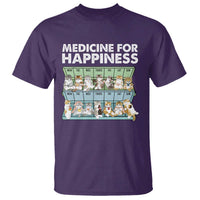 Mental Health T Shirt Medicine Fot Happiness Cute Cat