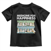 Mental Health Toddler T Shirt Medicine Fot Happiness Cute Cat