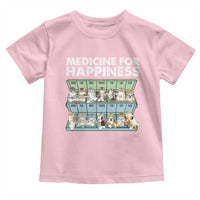 Mental Health Toddler T Shirt Medicine Fot Happiness Cute Cat