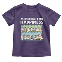 Mental Health Toddler T Shirt Medicine Fot Happiness Cute Cat