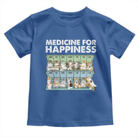 Mental Health Toddler T Shirt Medicine Fot Happiness Cute Cat