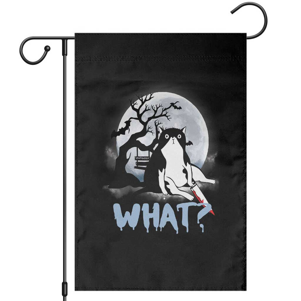 Halloween Cat Garden Flag What Cat Murder Spooky Season - Wonder Print Shop
