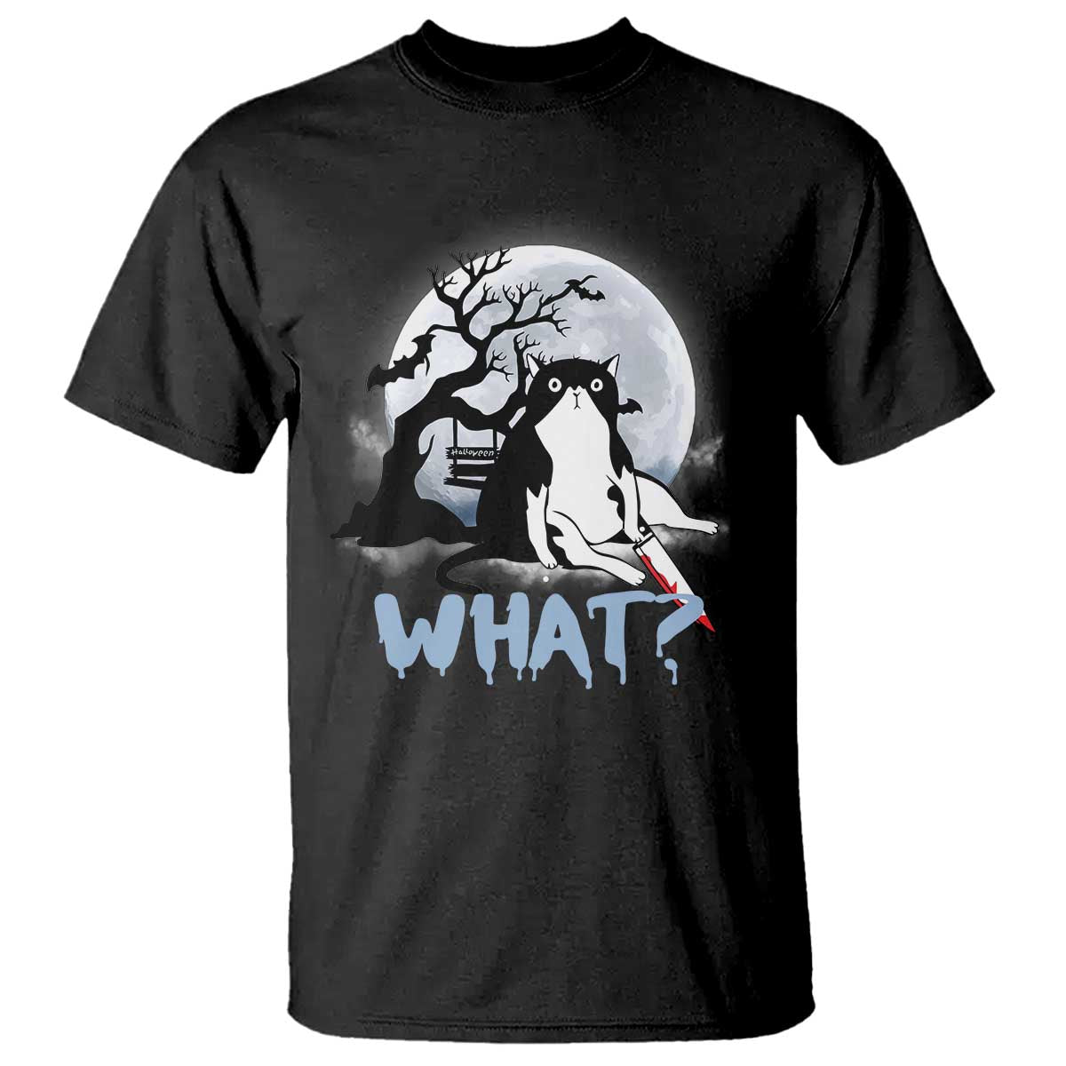 Halloween Cat T Shirt What Cat Murder Spooky Season - Wonder Print Shop