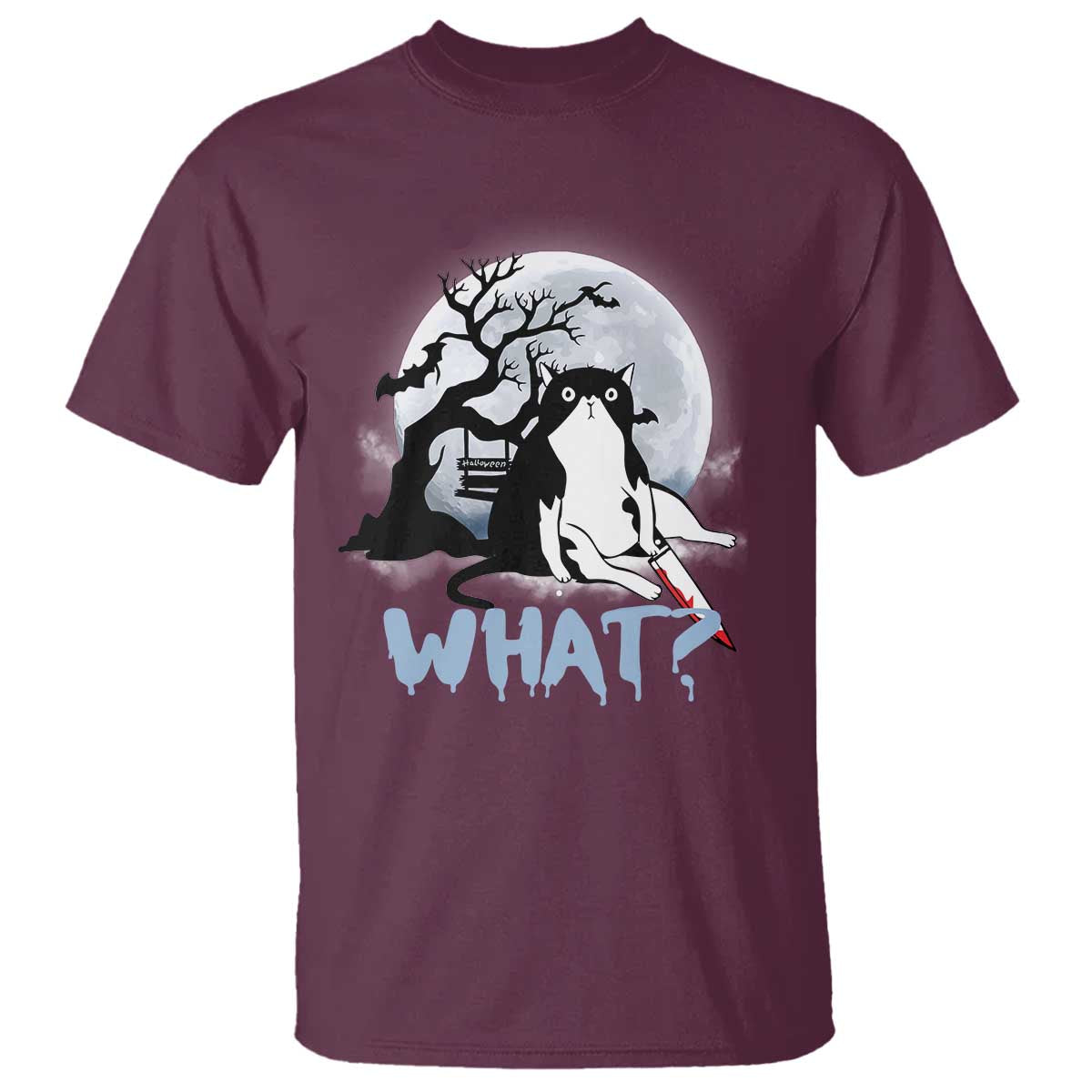Halloween Cat T Shirt What Cat Murder Spooky Season - Wonder Print Shop