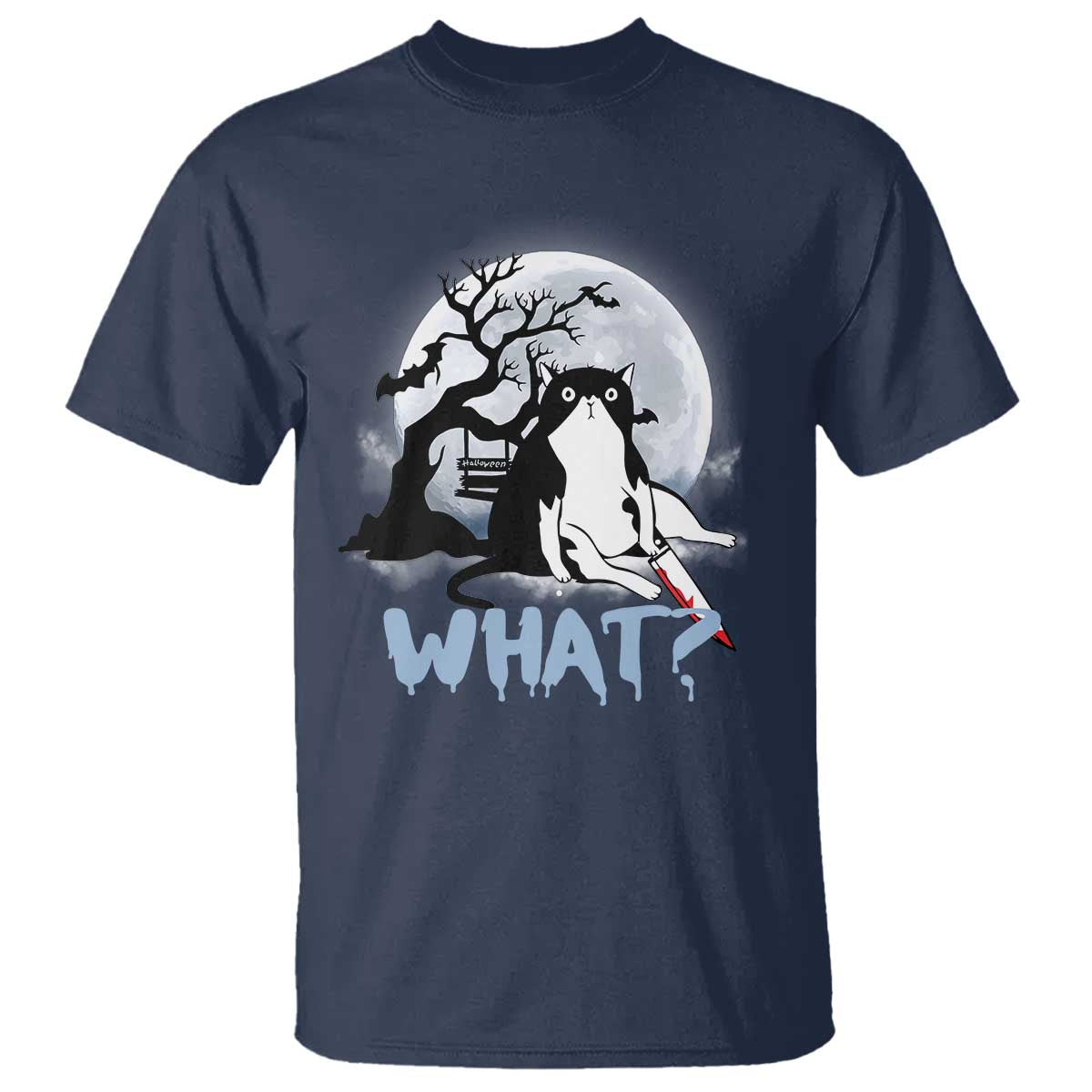 Halloween Cat T Shirt What Cat Murder Spooky Season - Wonder Print Shop