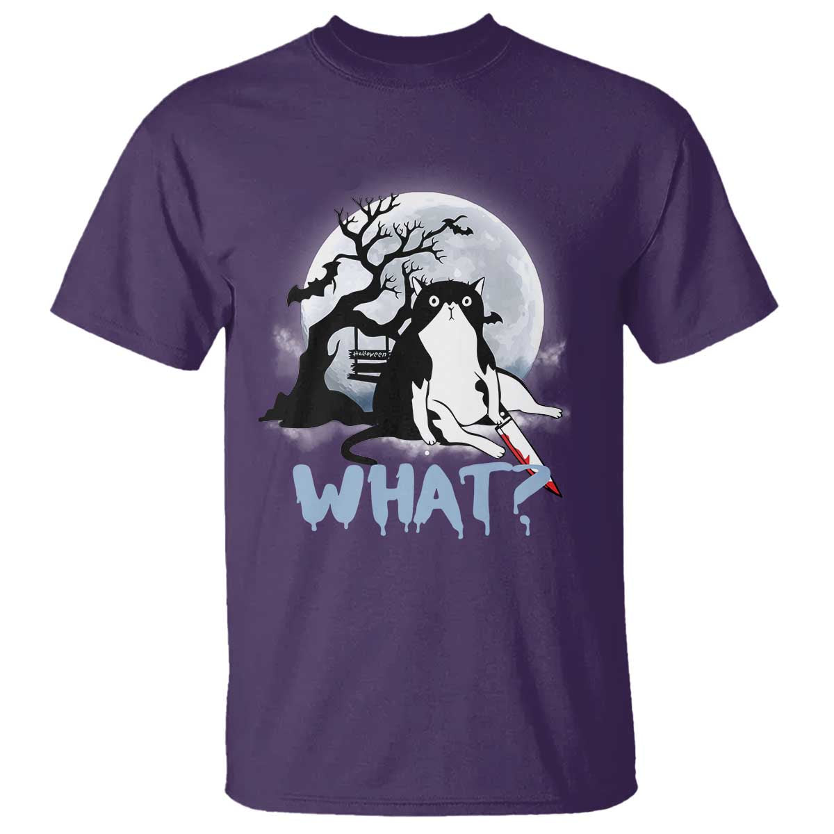 Halloween Cat T Shirt What Cat Murder Spooky Season - Wonder Print Shop