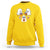 Halloween Sweatshirt Cute Ghost Dancing In The Candy Rain Spooky Season - Wonder Print Shop