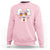 Halloween Sweatshirt Cute Ghost Dancing In The Candy Rain Spooky Season - Wonder Print Shop