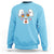 Halloween Sweatshirt Cute Ghost Dancing In The Candy Rain Spooky Season - Wonder Print Shop