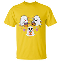 Halloween T Shirt Cute Ghost Dancing In The Candy Rain Spooky Season - Wonder Print Shop