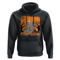 Funny Halloween Skeleton Riding Dinosaur Hoodie