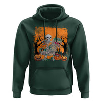 Funny Halloween Skeleton Riding Dinosaur Hoodie