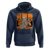 Funny Halloween Skeleton Riding Dinosaur Hoodie