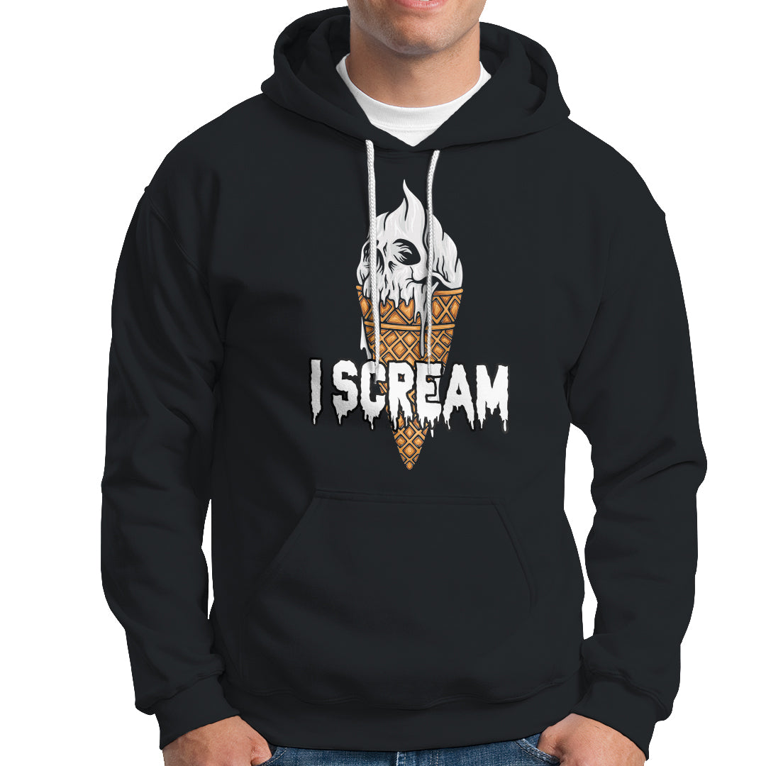 Halloween Hoodie I Scream Ice Cream Ghost - Wonder Print Shop