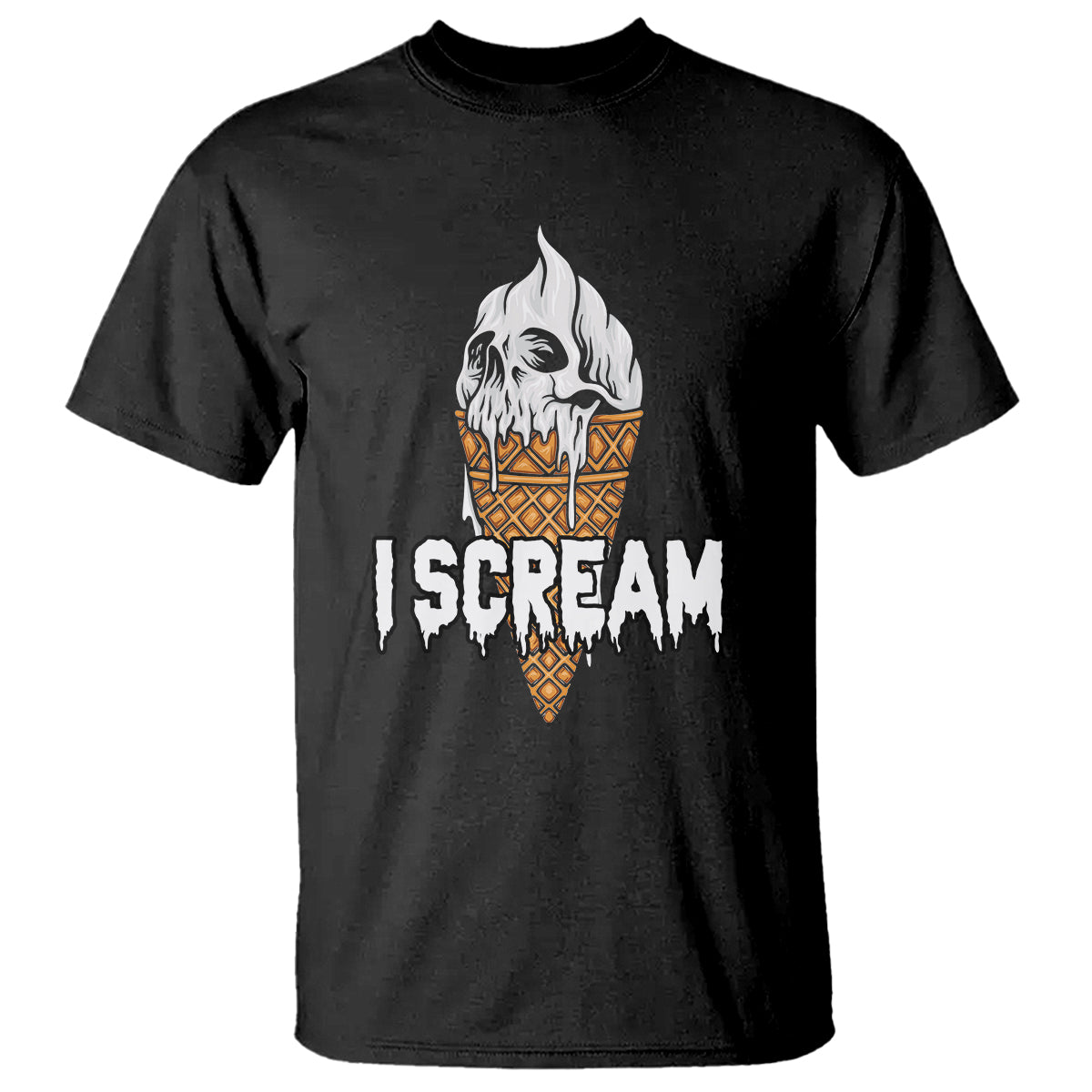 Halloween T Shirt I Scream Ice Cream Ghost - Wonder Print Shop