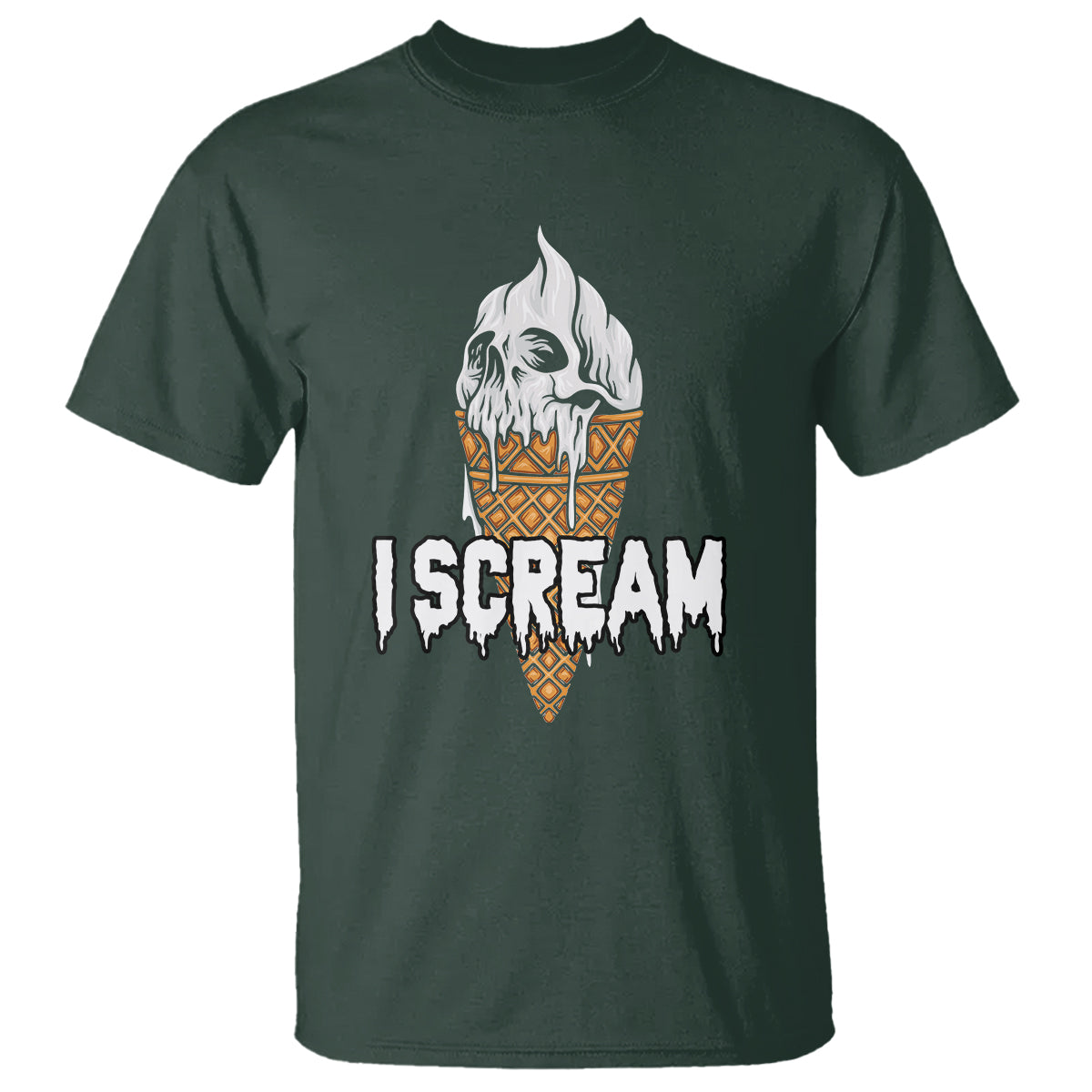 Halloween T Shirt I Scream Ice Cream Ghost - Wonder Print Shop