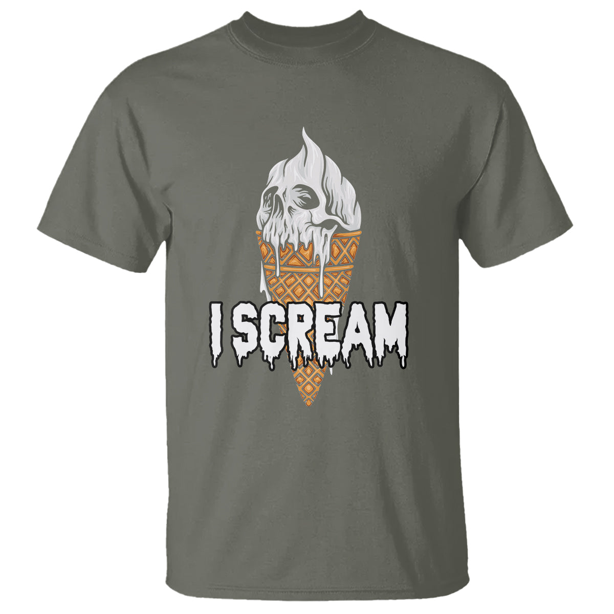 Halloween T Shirt I Scream Ice Cream Ghost - Wonder Print Shop