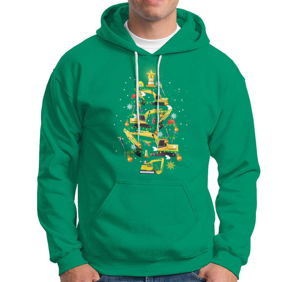 Santa Reindeer Riding Monster Truck Christmas Tree Hoodie - Wonder Print Shop