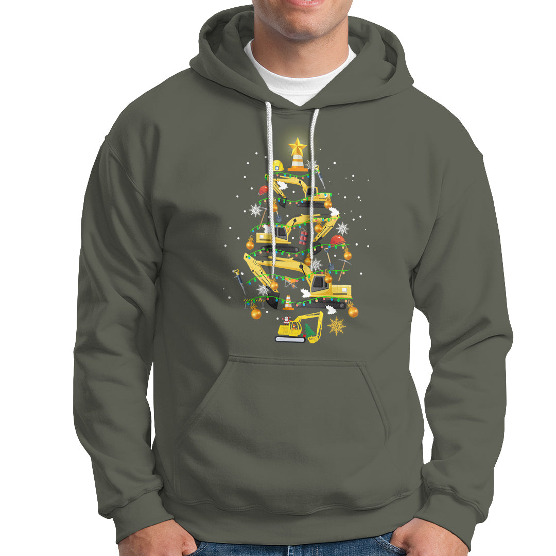 Santa Reindeer Riding Monster Truck Christmas Tree Hoodie - Wonder Print Shop