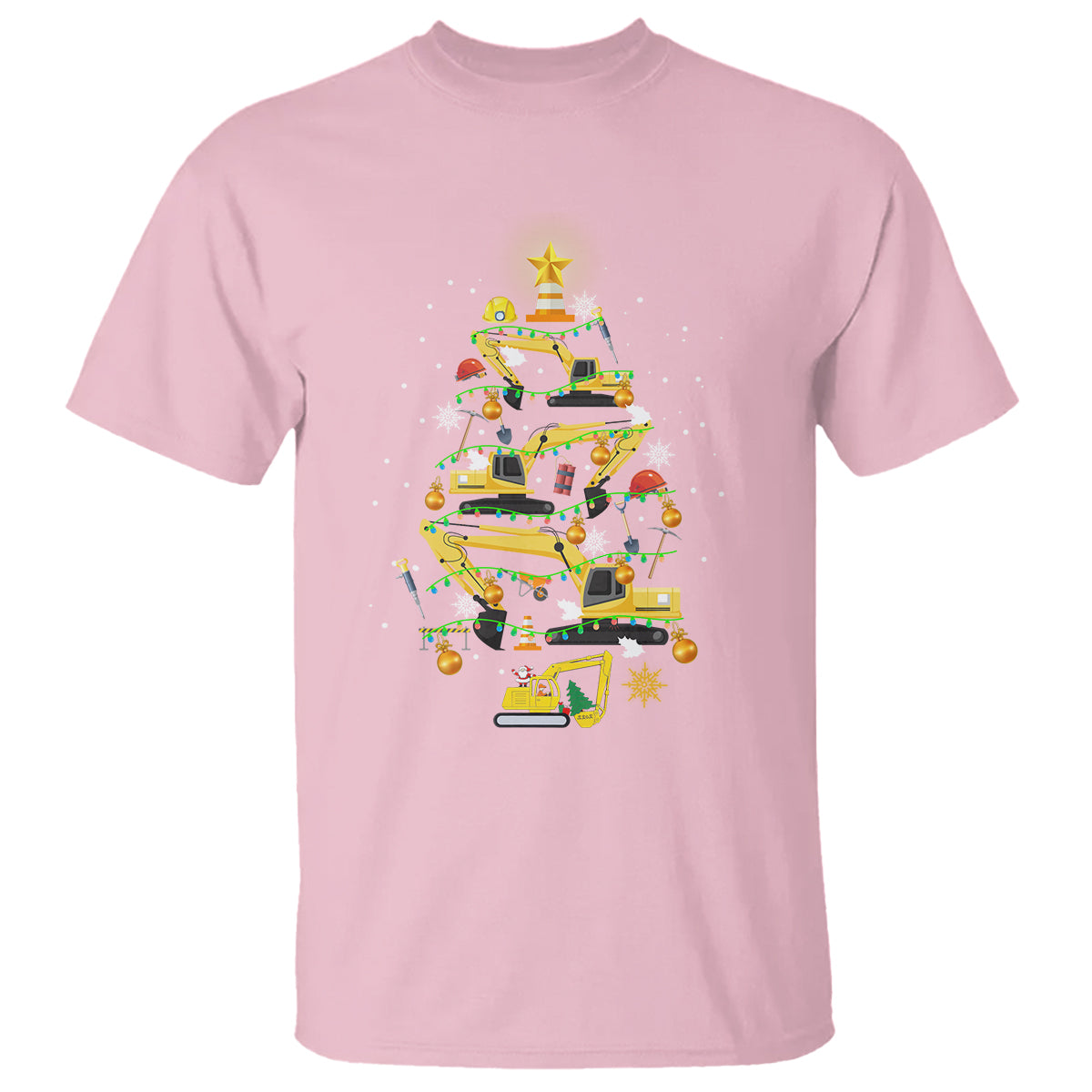 Santa Reindeer Riding Monster Truck Christmas Tree T Shirt - Wonder Print Shop
