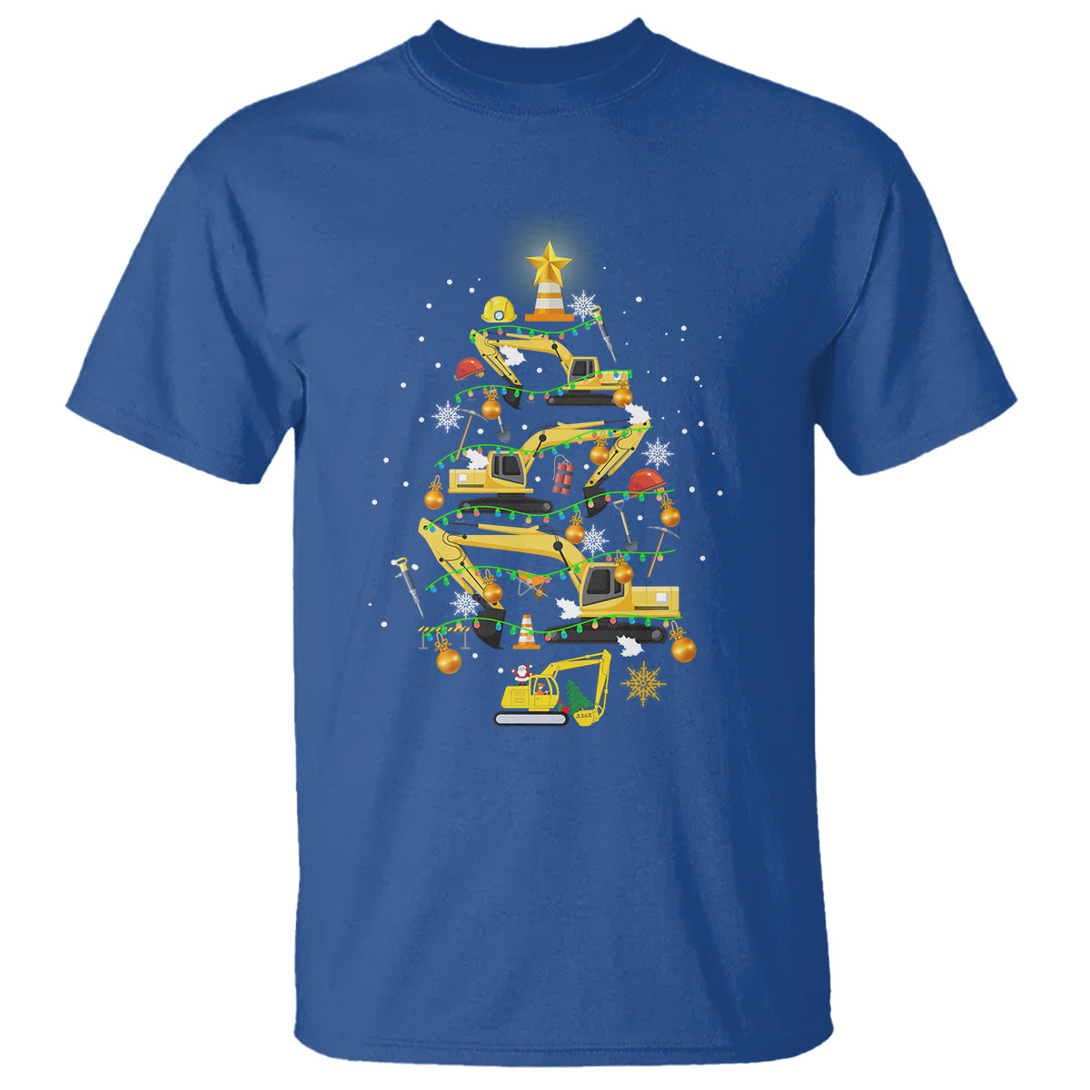 Santa Reindeer Riding Monster Truck Christmas Tree T Shirt - Wonder Print Shop