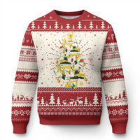 Christmas Tree Construction Excavator Ugly Christmas Sweater - Wonder Print Shop
