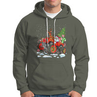 Construction Excavator Christmas Tree Light Hoodie - Wonder Print Shop