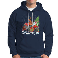 Construction Excavator Christmas Tree Light Hoodie - Wonder Print Shop