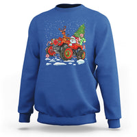 Construction Excavator Christmas Tree Light Sweatshirt - Wonder Print Shop