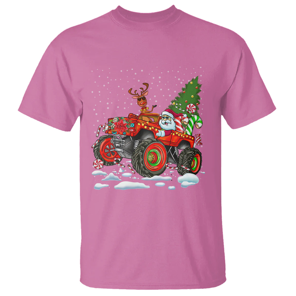 Construction Excavator Christmas Tree Light T Shirt - Wonder Print Shop
