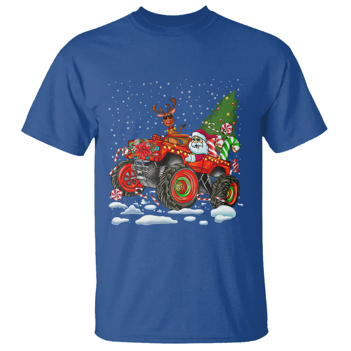 Construction Excavator Christmas Tree Light T Shirt - Wonder Print Shop