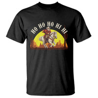 Cowboy Santa Claus Riding A Horse Ho Ho Hi Hi T Shirt - Wonder Print Shop
