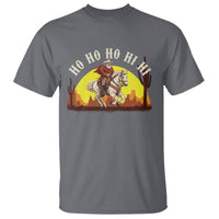 Cowboy Santa Claus Riding A Horse Ho Ho Hi Hi T Shirt - Wonder Print Shop