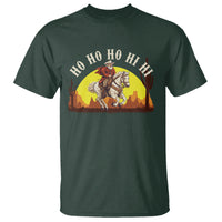 Cowboy Santa Claus Riding A Horse Ho Ho Hi Hi T Shirt - Wonder Print Shop