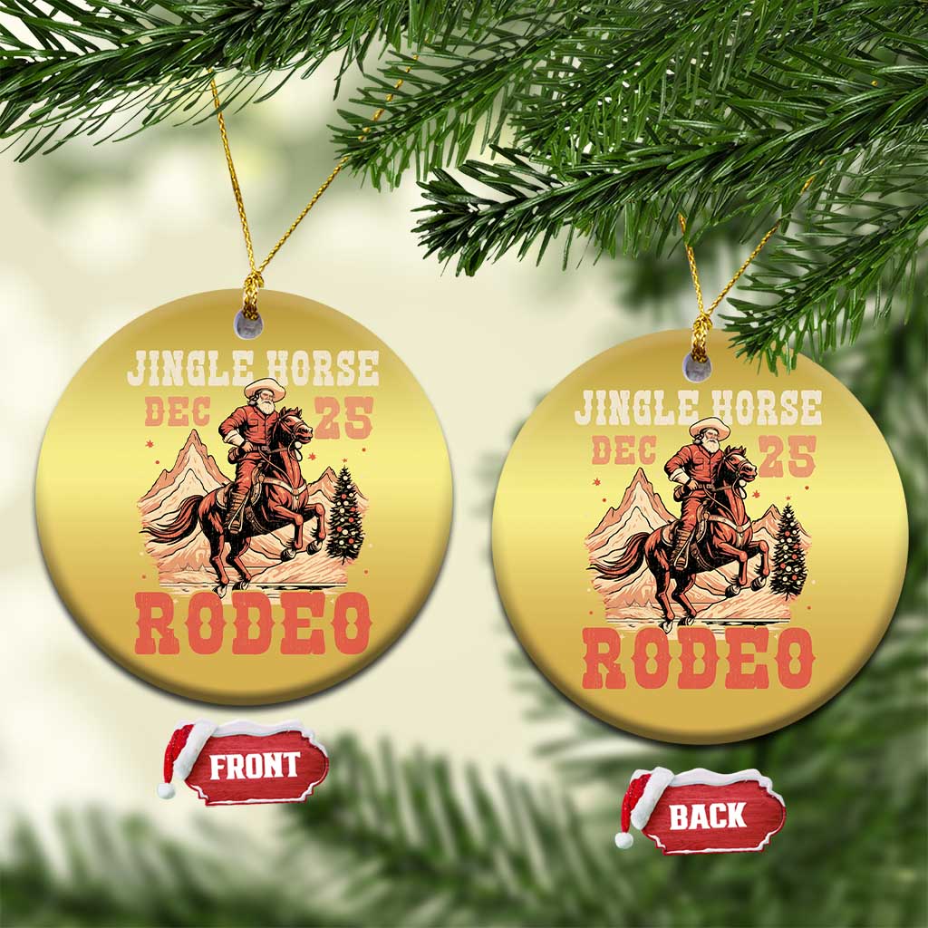 Xmas Cowboy Christmas Ornament Vintage Jingle Horse Rodeo Funny Howdy Western - Wonder Print Shop