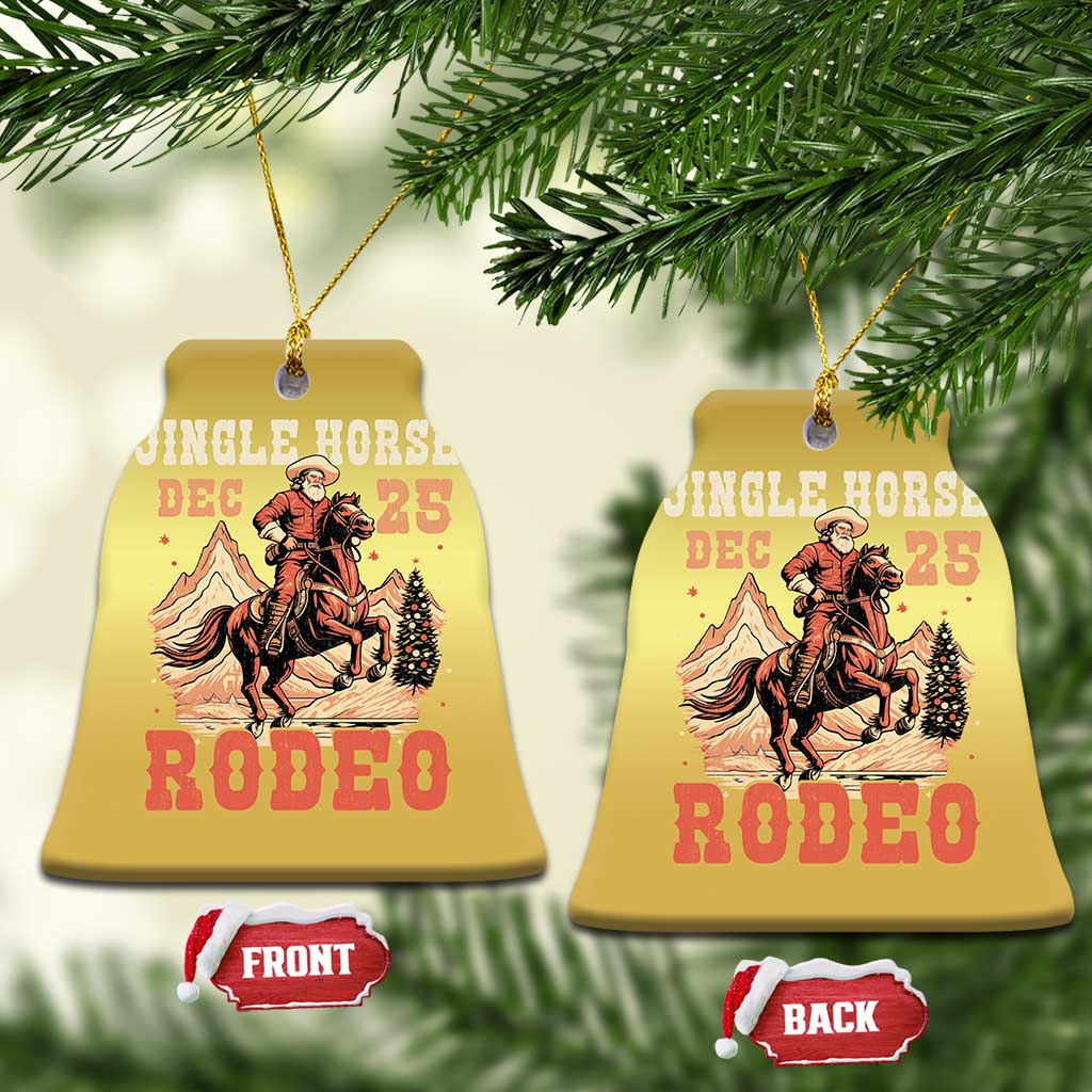Xmas Cowboy Christmas Ornament Vintage Jingle Horse Rodeo Funny Howdy Western - Wonder Print Shop