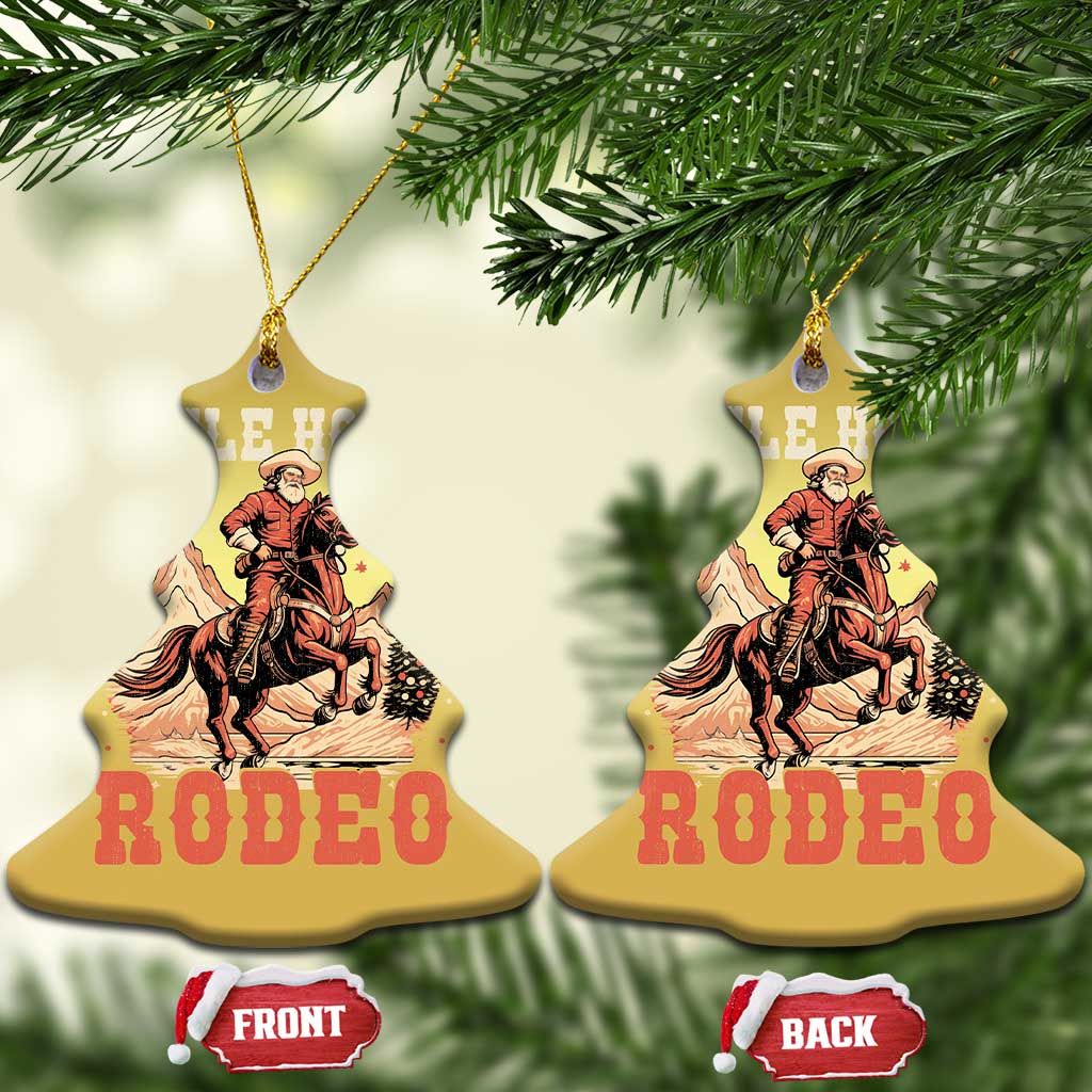 Xmas Cowboy Christmas Ornament Vintage Jingle Horse Rodeo Funny Howdy Western - Wonder Print Shop