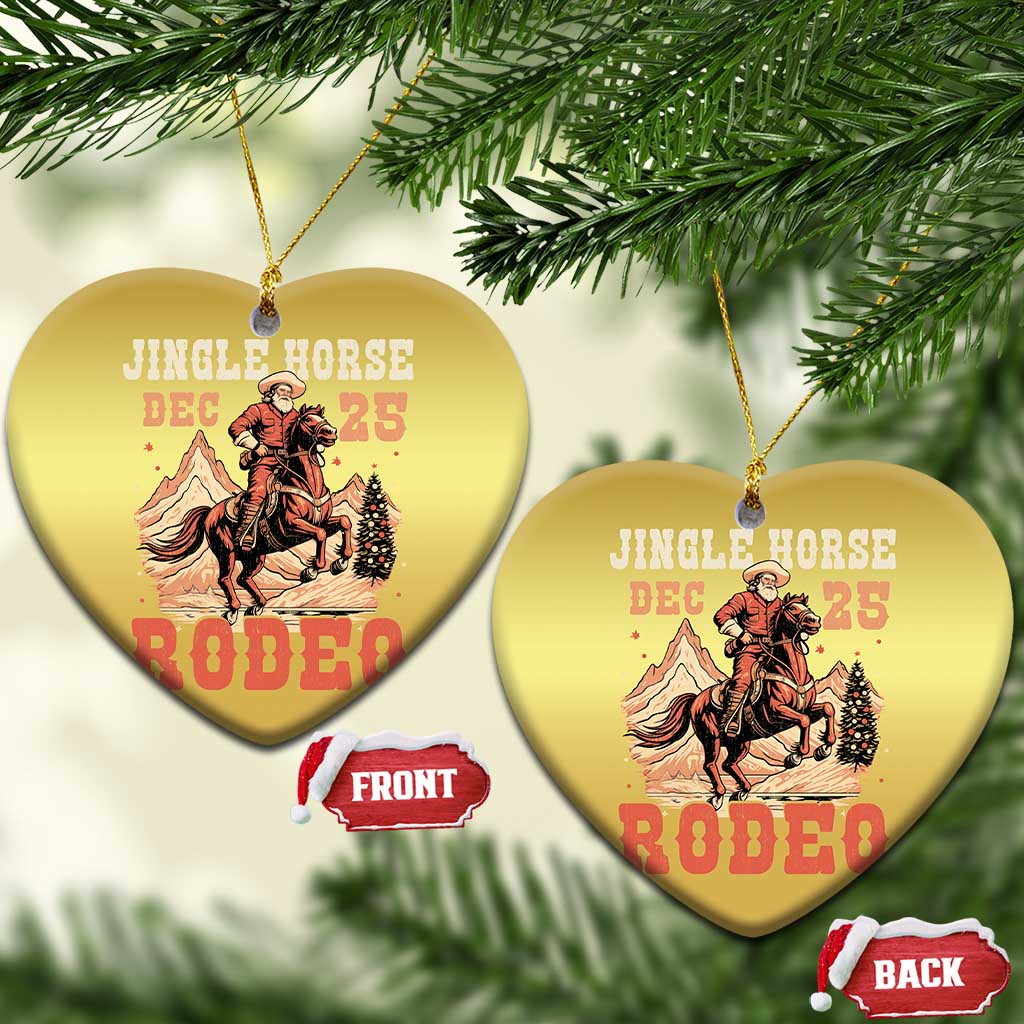 Xmas Cowboy Christmas Ornament Vintage Jingle Horse Rodeo Funny Howdy Western - Wonder Print Shop