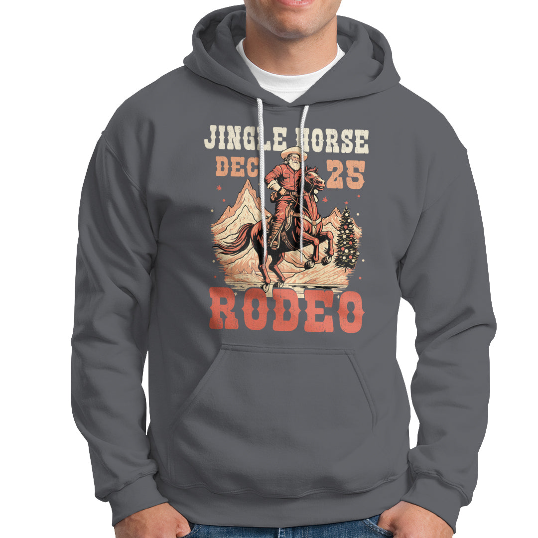 Vintage Jingle Horse Rodeo Funny Howdy Western Christmas Hoodie - Wonder Print Shop